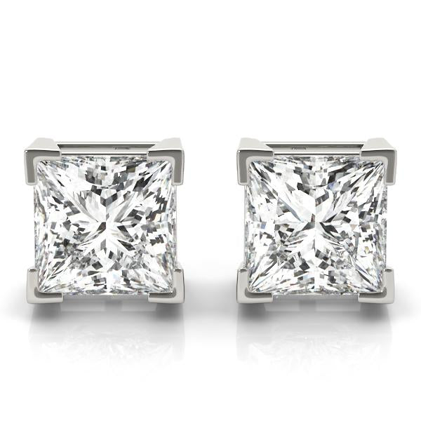 Diamond Stud Earrings Princess 0.50 ct tw 14kt Gold