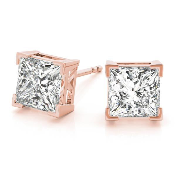 Diamond Stud Earrings Princess 0.25 ct tw 14kt Gold