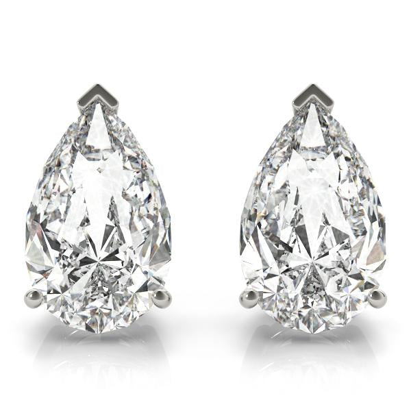 Diamond Stud Earrings Pear 1.00 ct tw 14kt Gold