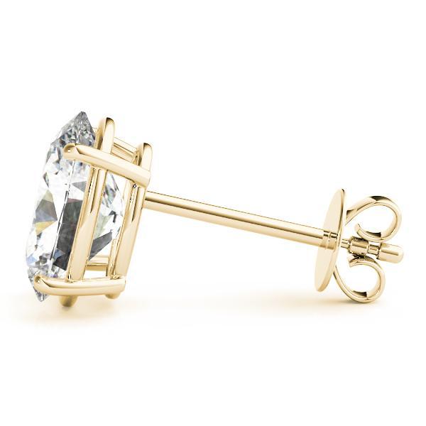 Diamond Stud Earrings Oval 1.00 ct tw 14kt Gold