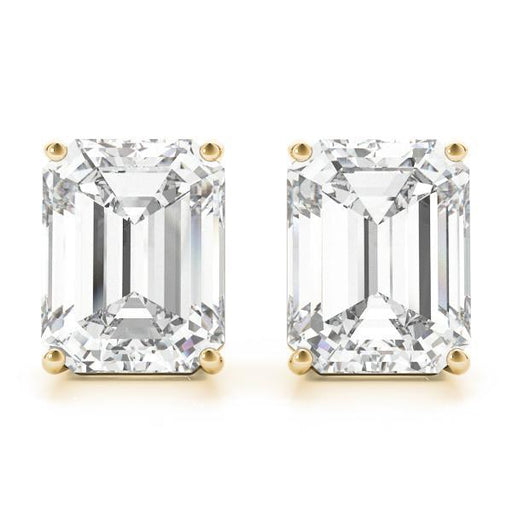 Diamond Stud Earrings Emerald 1.00 ct tw 14kt Gold