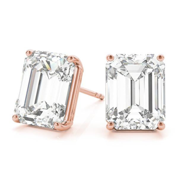 Diamond Stud Earrings Emerald 1.00 ct tw 14kt Gold