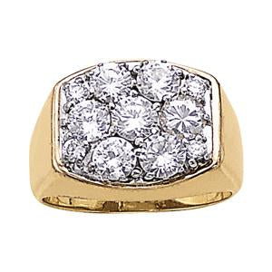 Men's Ring Diamonds 3.45 ct tw 14kt Heavy Gold