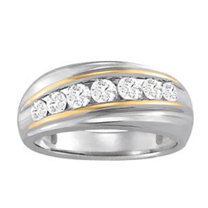 Men's Diamond Ring 1.06 ct tw 14kt Two-Tone Gold