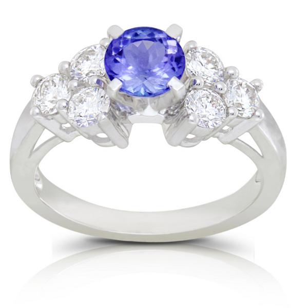 Tanzanite 0.82 ct tw Ring with 0.65 Diamonds & 14kt Gold