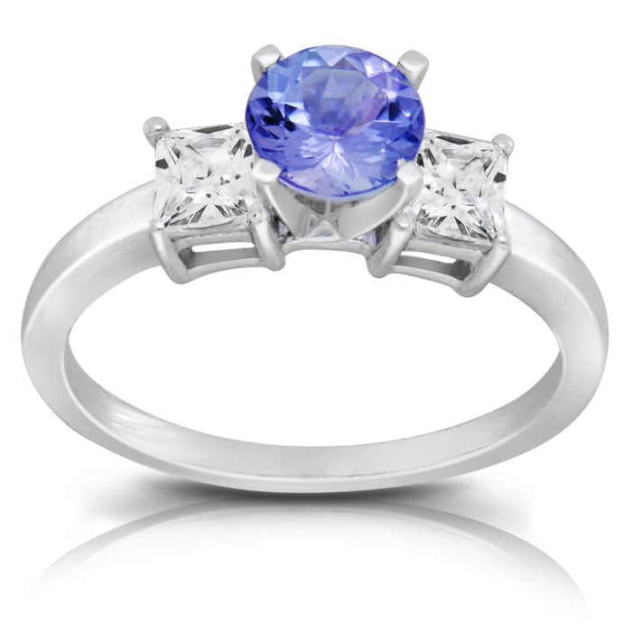 Tanzanite 0.84 ct tw Ring with 1.52 ct tw Diamonds in 14kt Gold
