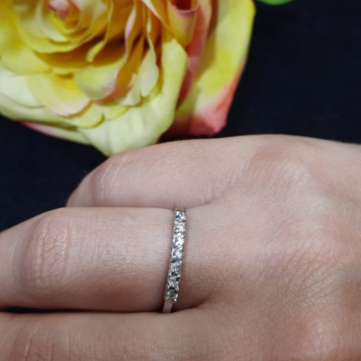 Diamond Band Women's fancy prong 0.15ct tw with 14kt Gold
