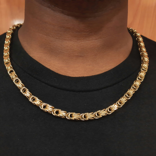 King's Link Chain 14kt 7MM - All lengths available