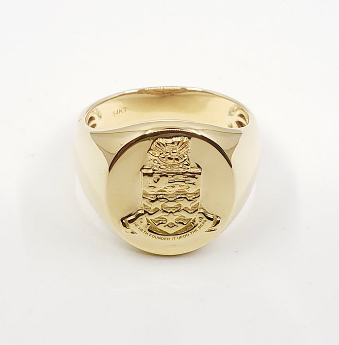 Cayman Coat of Arms Men's Ring 14kt Gold