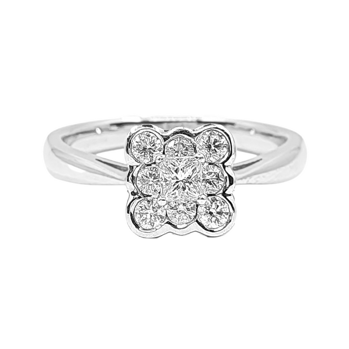 Round Diamond 0.49ct tw Engagement Ring Women's 14kt Gold