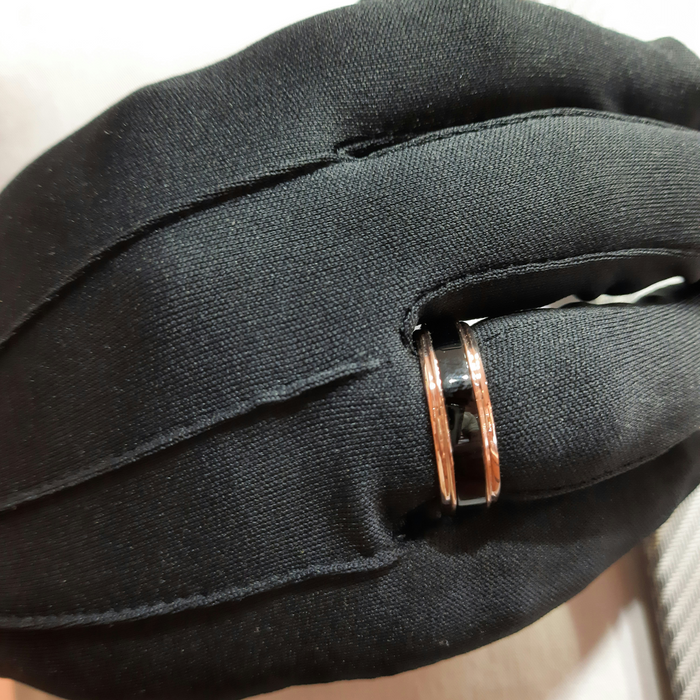 Wedding Band 14kt Gold 6MM With Black Onyx