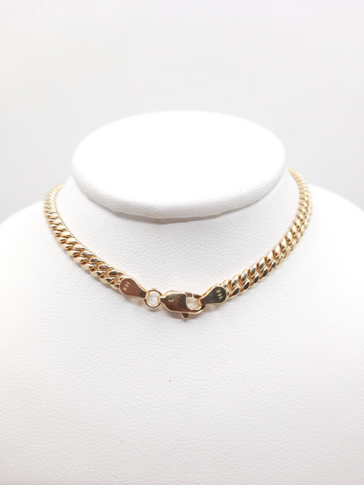 Miami Cuban Link Chain 14kt Gold 4MM - All lengths available