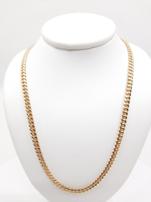 Miami Cuban Link Chain 14kt Gold 4MM All lengths available KY