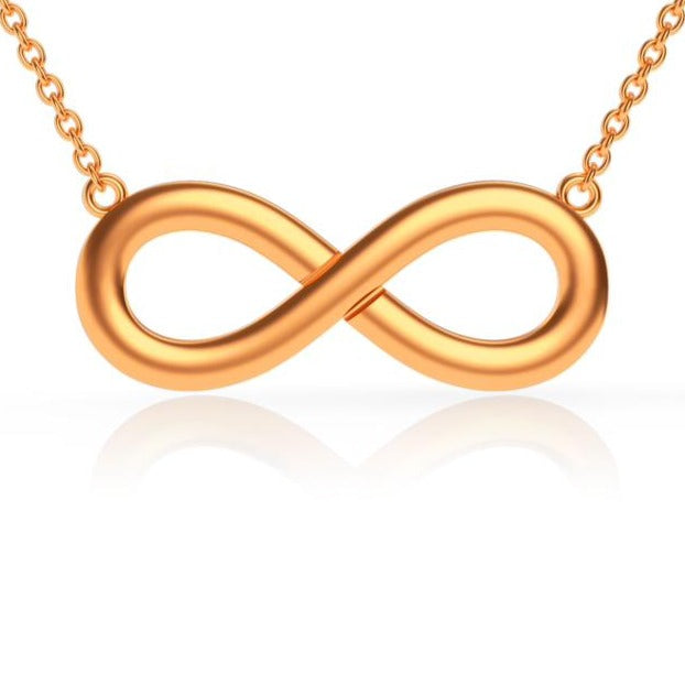 Infinity Necklace Large in Silver