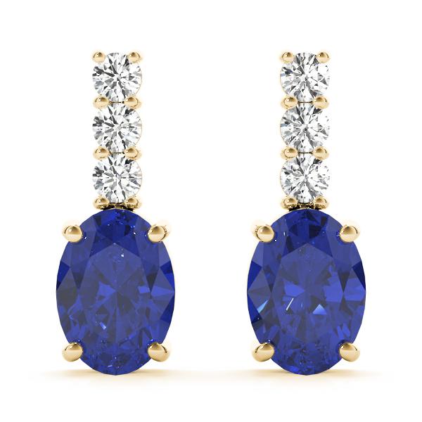 Tanzanite 2.65 ct tw earrings with 0.60 ct tw Diamonds in 14kt Gold