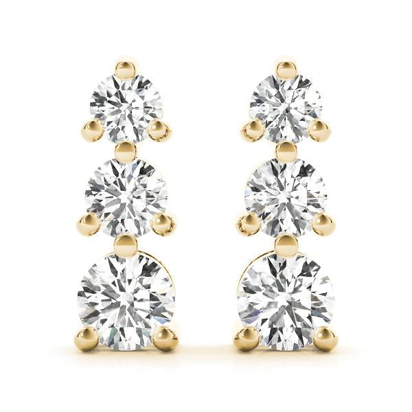 Diamond Earrings 1.44 ct tw 14kt Gold