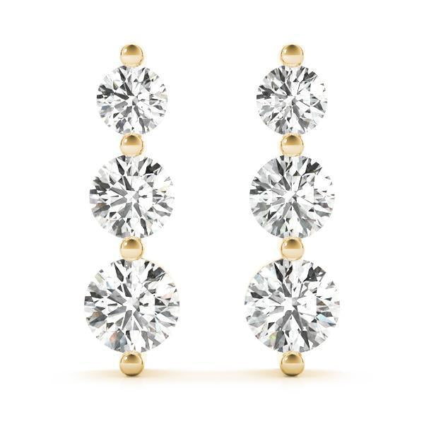 Diamond Earrings 1.20 ct tw 14kt Gold