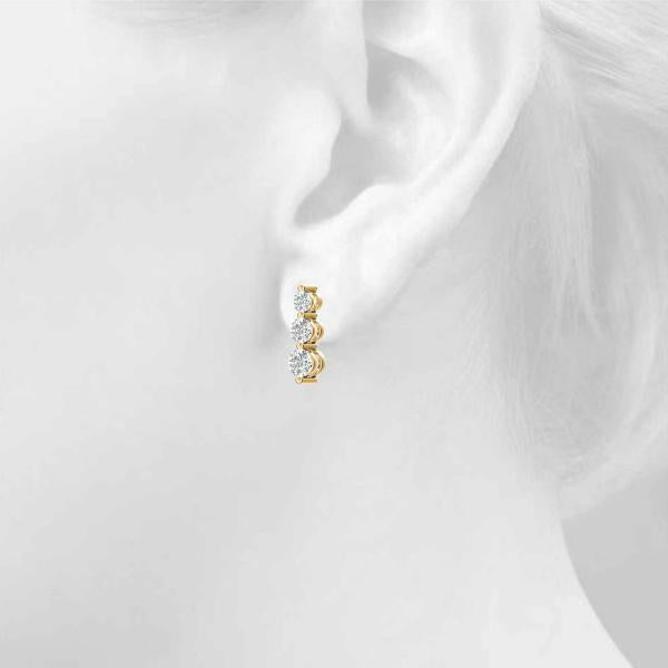 Diamond Earrings 1.20 ct tw 14kt Gold