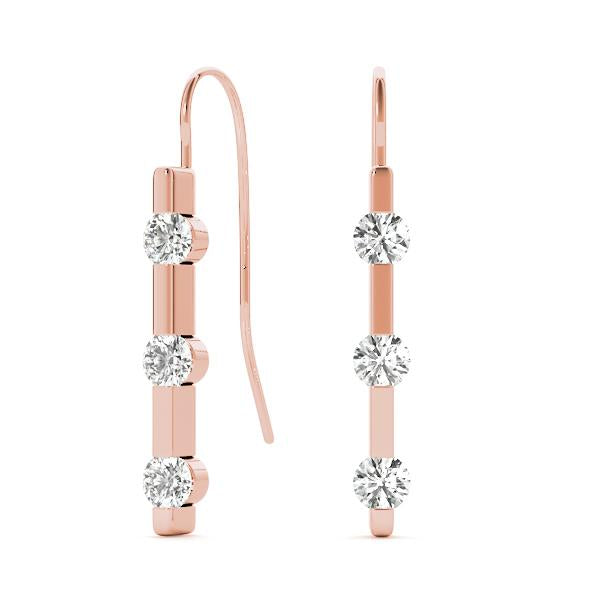 Diamond Earrings 1.80 ct tw 14kt Gold