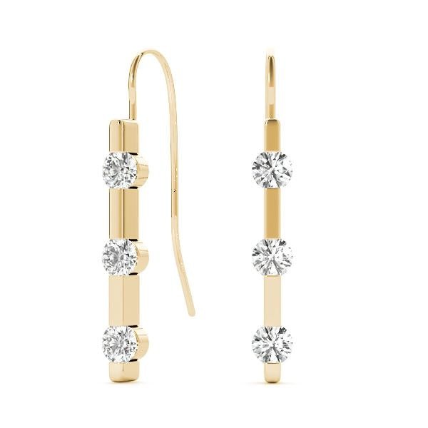 Diamond Earrings 1.80 ct tw 14kt Gold