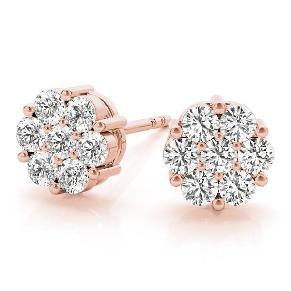 Diamond Earrings 1.68 ct tw 14kt Gold