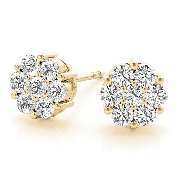 Diamond Earrings 1.68 ct tw 14kt Gold