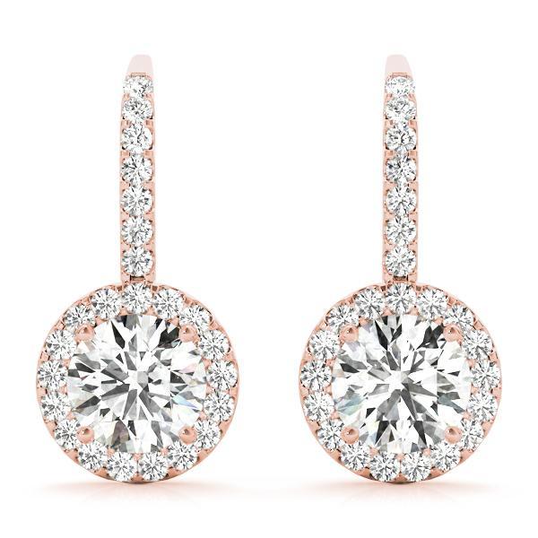 Diamond Earrings 3.12 ct tw 14kt Gold