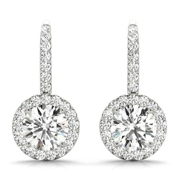 Diamond Earrings 3.12 ct tw 14kt Gold