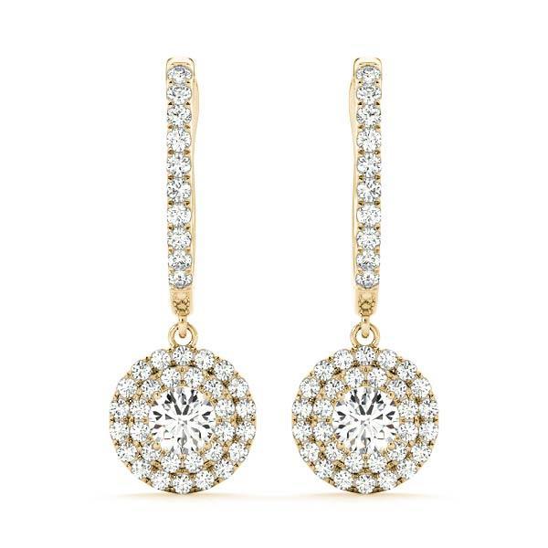Diamond Earrings 1.84 ct tw 14kt Gold