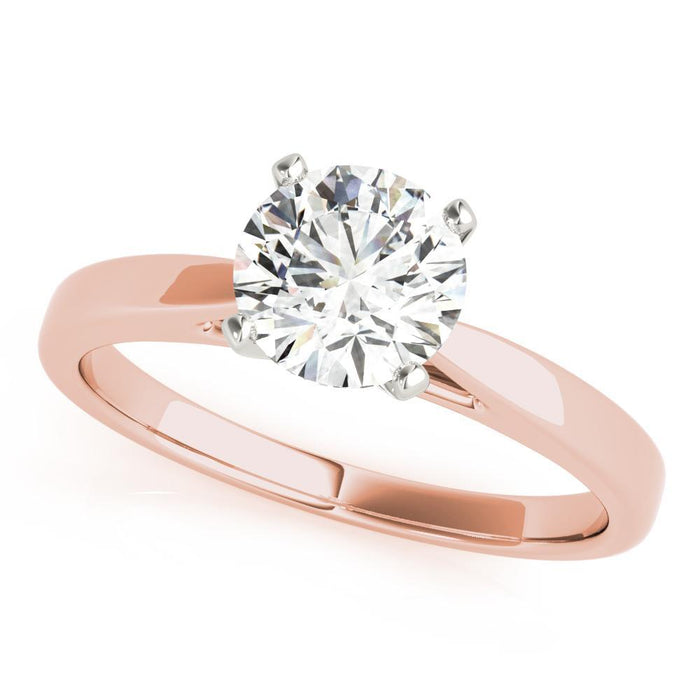 0.25-0.75CT Solitaire Round Diamond Engagement Ring Women's 14kt Gold