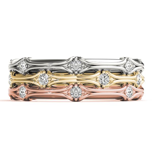 Stackable Diamond Rings 0.17ct 14kt Gold - $1750 for Set of 3