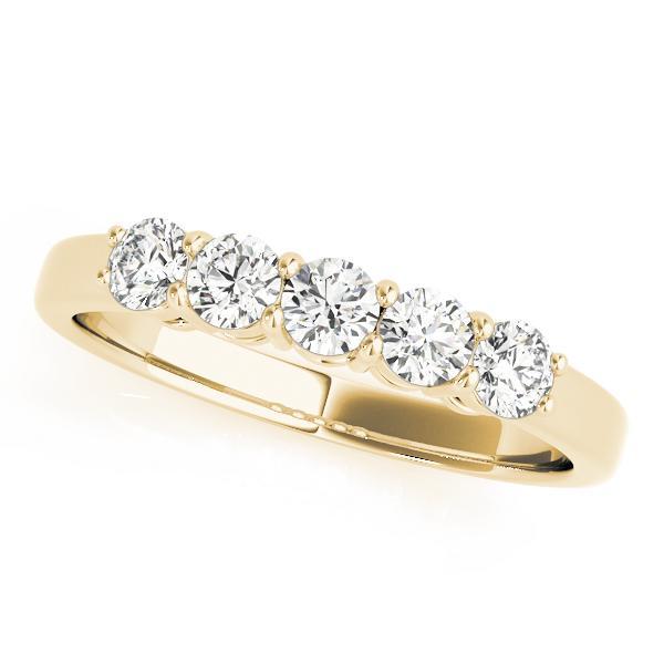 Diamond 5Stone Band Women 0.50cttw 14kt Gold