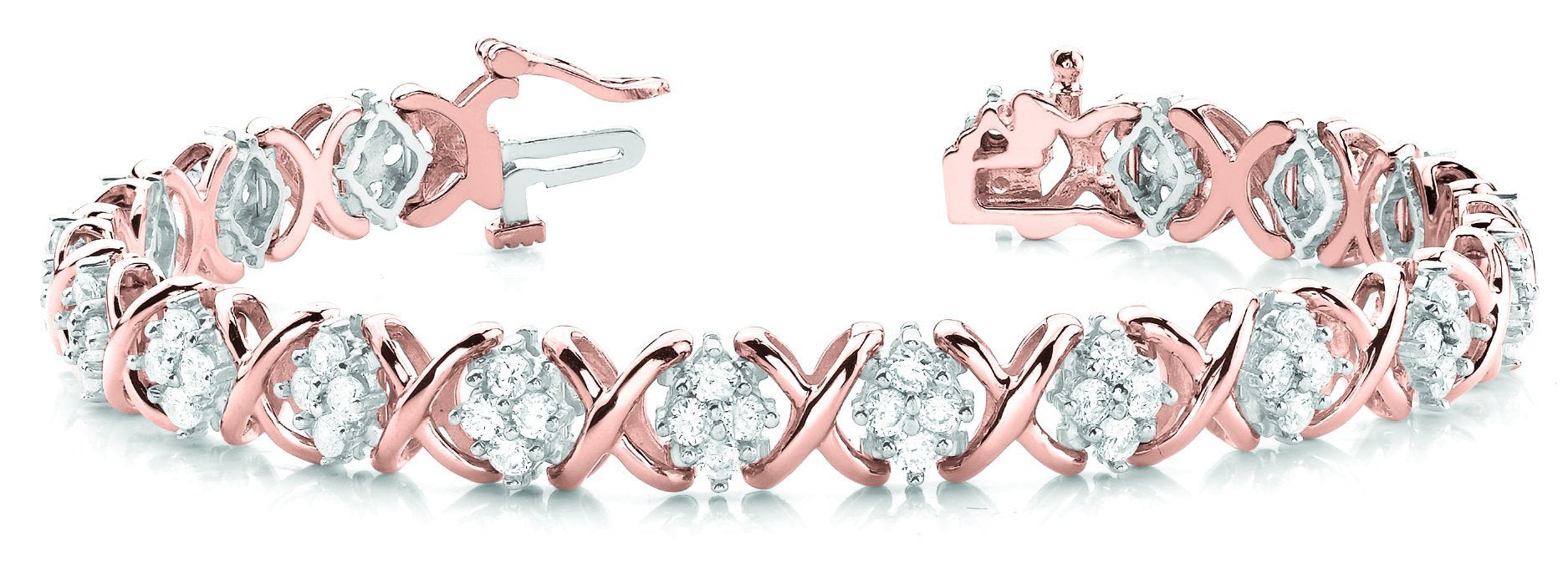Fancy Diamond Bracelet Ladies 8.63ct tw - 14kt Gold