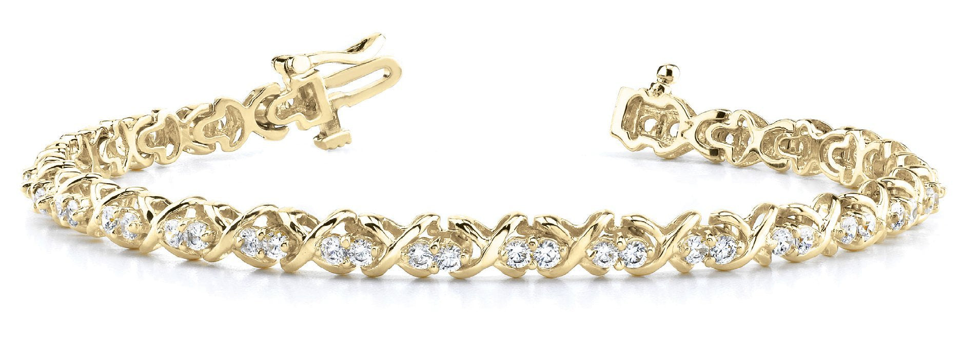 Fancy Diamond Bracelet Ladies 5.27ct tw - 14kt Gold