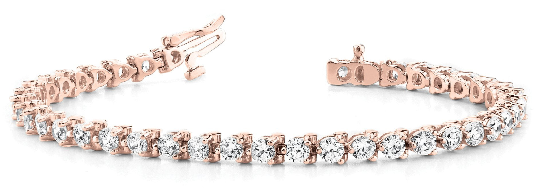 Line Diamond Bracelet 5.16ct tw Ladies - 14kt Rose Gold