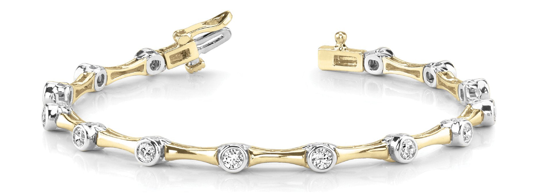 Fancy Diamond Bracelet Ladies 2.34ct tw - 14kt Yellow Gold
