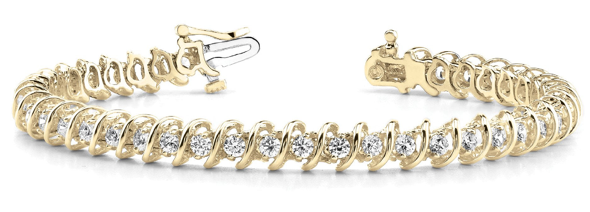 Fancy Diamond Bracelet Ladies 9.02ct tw - 14kt Yellow Gold