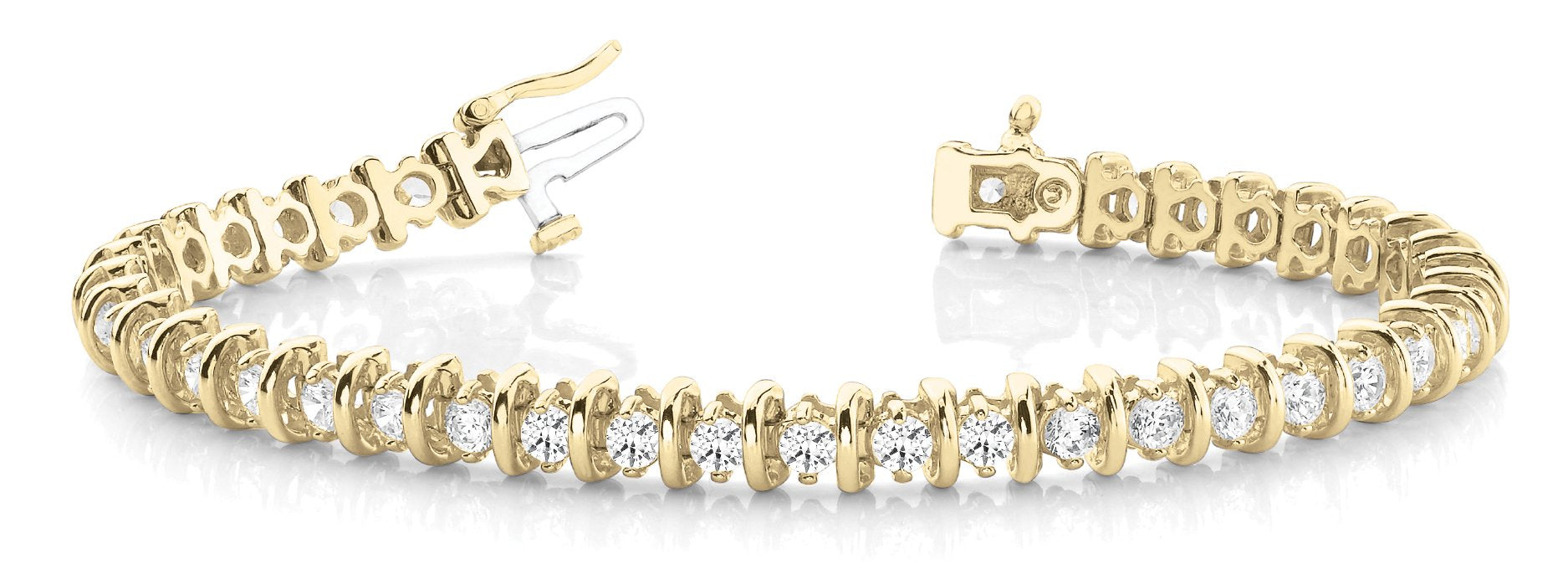 Fancy Diamond Bracelet Ladies 2.41ct tw - 14kt Yellow Gold