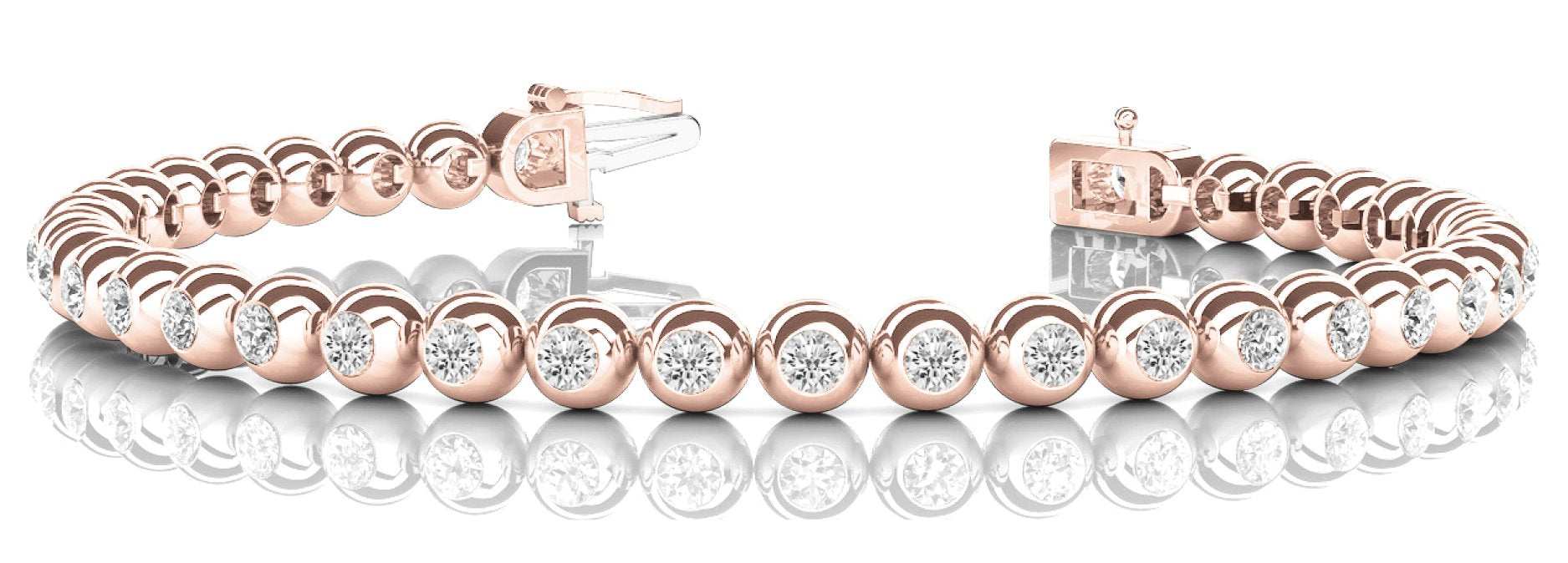 Fancy Diamond Bracelet Ladies 2.16ct tw - 14kt Rose Gold