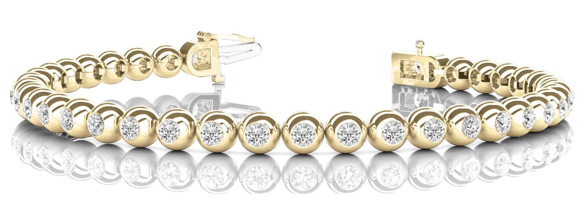 Fancy Diamond Bracelet Ladies 2.16ct tw - 14kt Yellow Gold