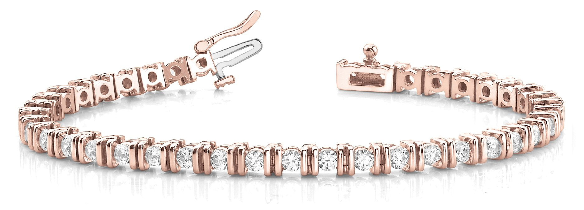 Fancy Diamond Bracelet Ladies 4.67ct tw - 14kt Rose Gold