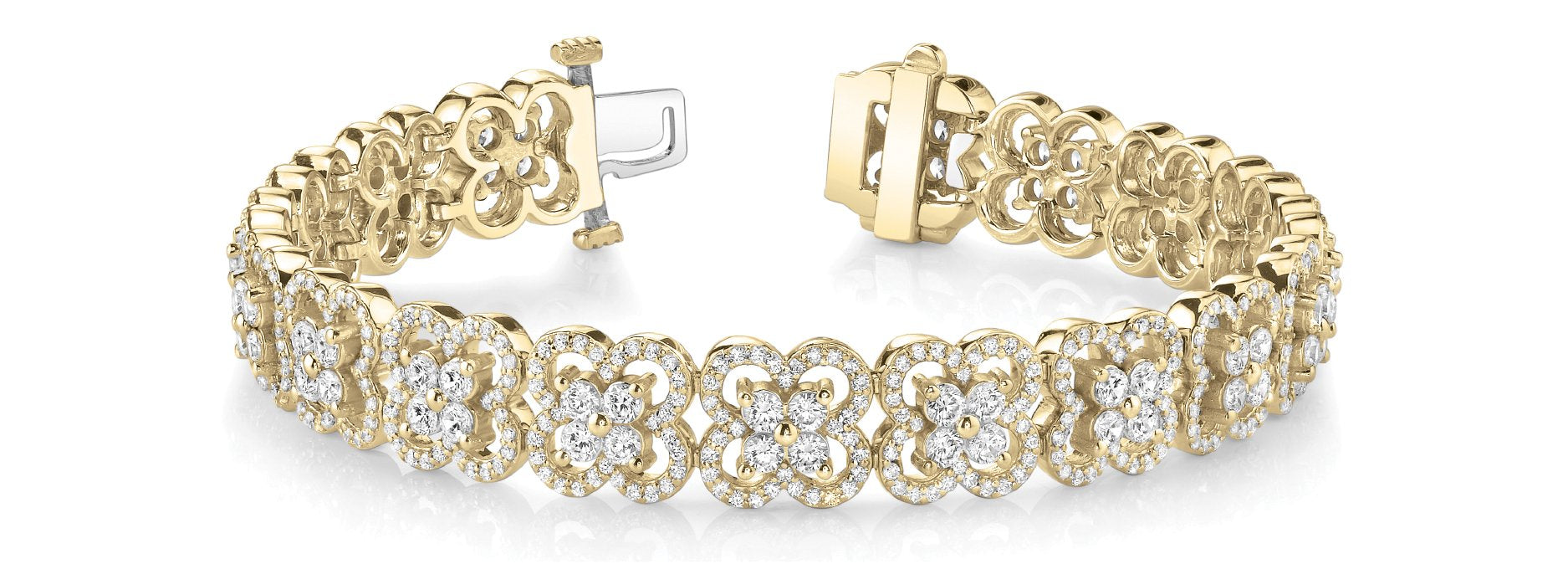 Fancy Diamond Bracelet Ladies 5.48ct tw - 14kt Yellow Gold