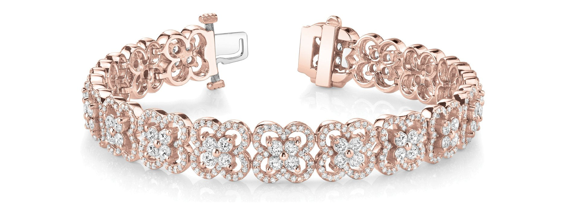 Fancy Diamond Bracelet Ladies 5.48ct tw - 14kt Rose Gold