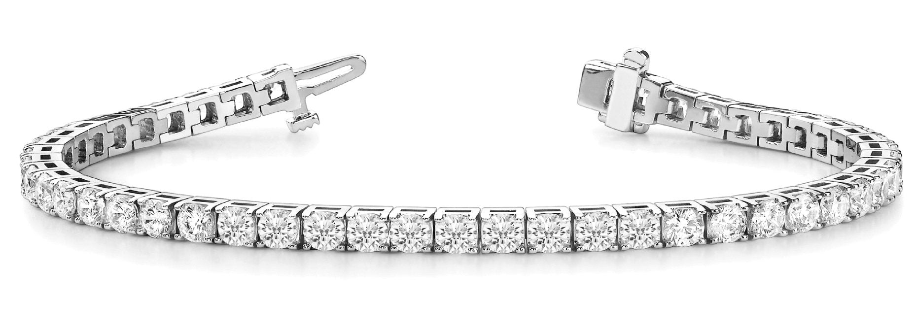 Line Diamond Bracelet 10.24ct tw Ladies - 14kt Gold