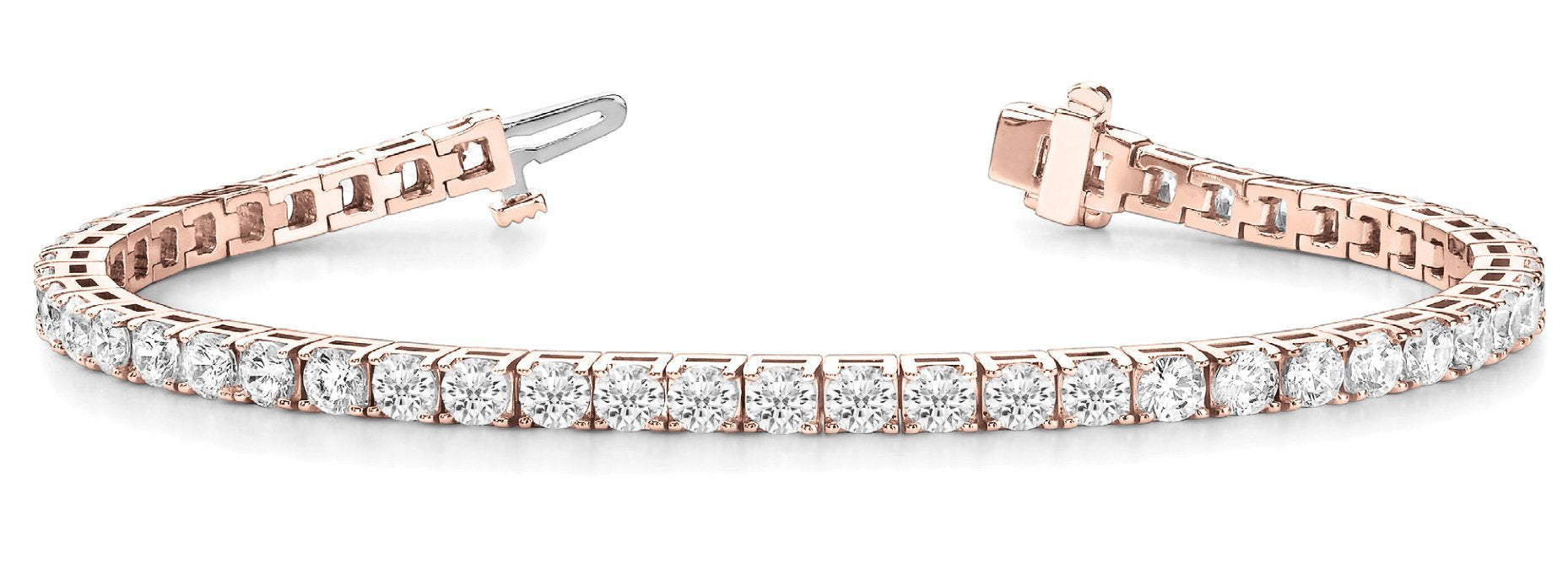 Line Diamond Bracelet 6.47ct tw Ladies - 14kt Gold
