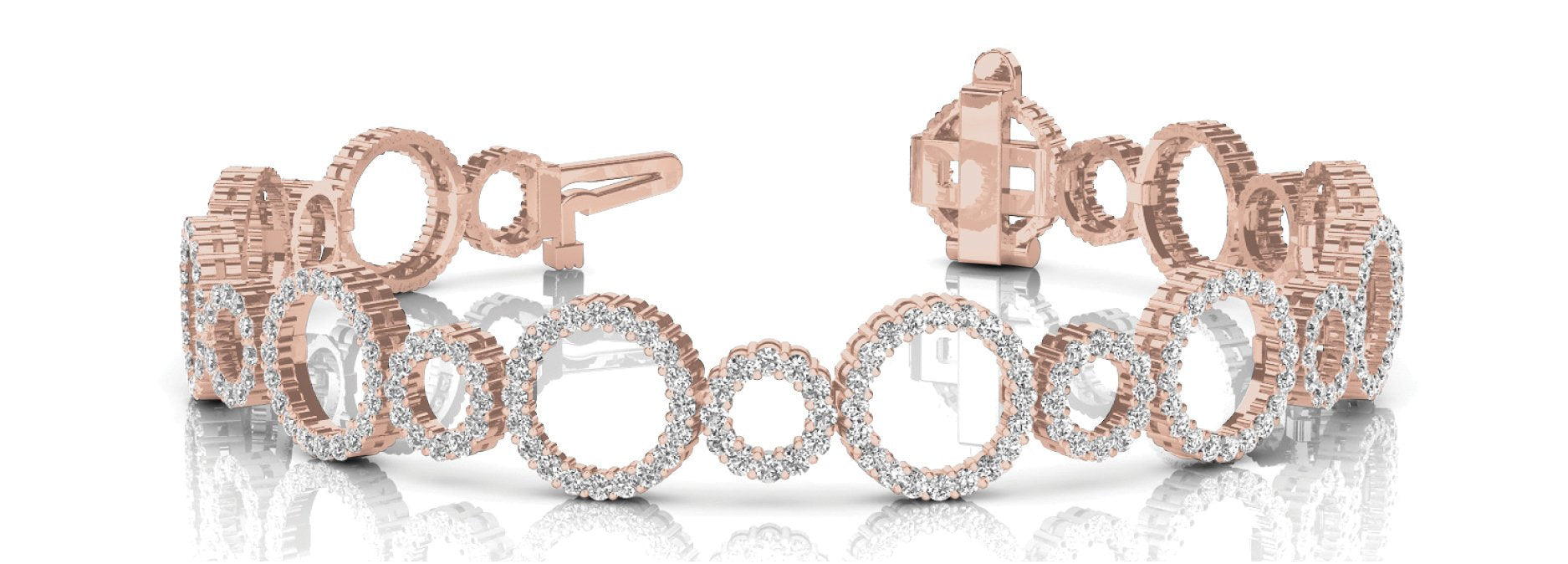 Fancy Diamond Bracelet Ladies 6.27ct tw - 14kt Rose Gold
