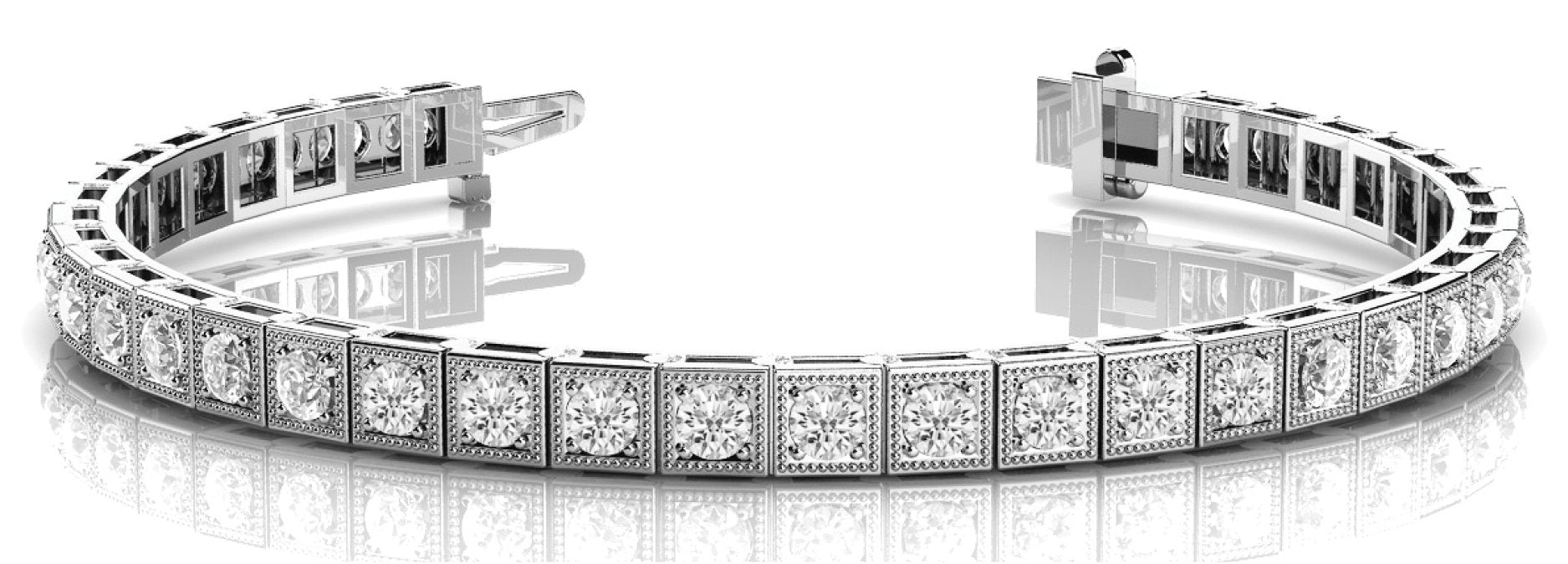 Line Diamond Bracelet 1.96ct tw Ladies - 14kt Gold