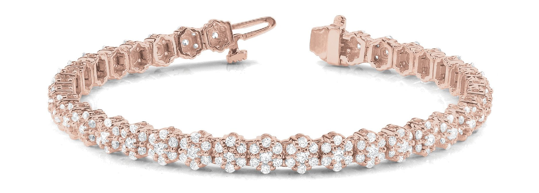 Fancy Diamond Bracelet Ladies 4.39ct tw - 14kt Rose Gold