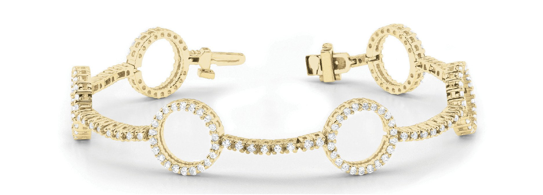 Fancy Diamond Bracelet Ladies 2.13ct tw - 14kt Yellow Gold