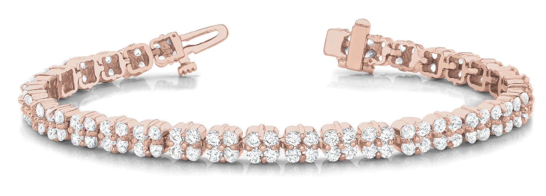 Fancy Diamond Bracelet Ladies 4.28ct tw - 14kt Rose Gold